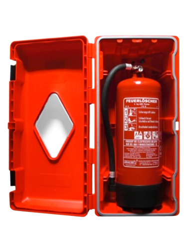 Daken Feuerlöscher Box Schutzschrank für 6Kg rot-schwarz